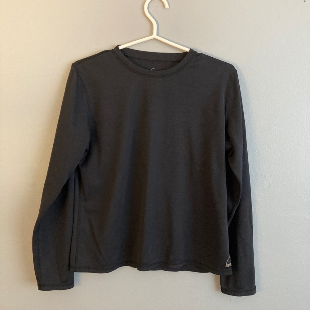 Sierra Designs black long sleeve base layer polyester size large